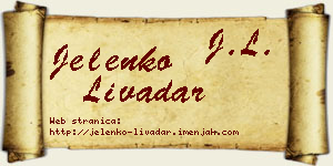 Jelenko Livadar vizit kartica